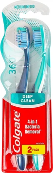 Зубная щетка Colgate 360 Суперчистота всей полости рта с очистителем для языка и щек 1+1 (8718951561441)