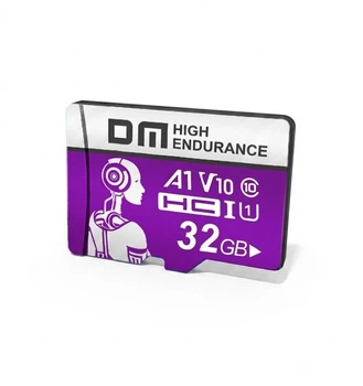 Карта памяти DM MicroSD A1 High Endurance 32 ГБ MicroSDHC Class 10 V10 для камер видеонаблюдения (фиолетовая)