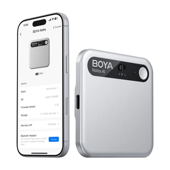 Диктофон BOYA Notra с AI транскрипцией Silver