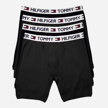 Набір трусів боксерів чоловічих бавовняних Tommy Hilfiger 131773473 L 4 шт Чорних (1160737097)