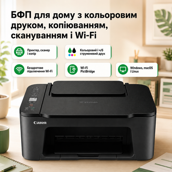 МФУ Canon для дома с цветной печатью, копированием, сканированием и Wi-Fi