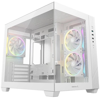 Корпус Deepcool CG330 3F WH білий Без БЖ ITX/Micro-ATX/Micro-ATX(Rear connector),1+1x3.5,2+2+2*2.5';