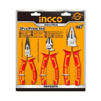 Набор плоскогубцы, длинногубцы, бокорезы диэлектрические 3 шт. INGCO INDUSTRIAL