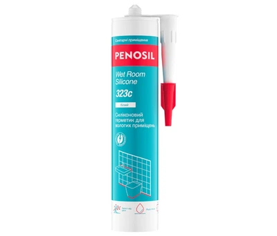 Силиконовый герметик Penosil Wet Room Silicone 323/323c (280 мл) для влажных помещений белый (23650)