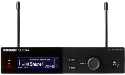 Odbiornik cyfrowy Shure SLXD4+E‑G65 470–606 MHz (42406906777)