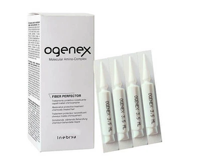 Система Inebrya Ogenex Fiber Perfector для восстановления, укрепления и защиты волос при химических процедурах 3.5 мл * 10 шт