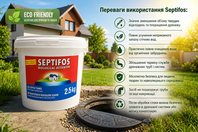 Septifos vigor 2,5 кг биоактиватор для септика, биопрепарат для выгребных ям и туалетов