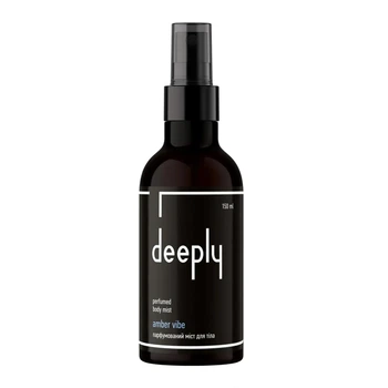 Парфумований міст deeply amber vibe perfumed body mist для освіження шкіри тіла з ванільно-пряним ароматом, 150 мл