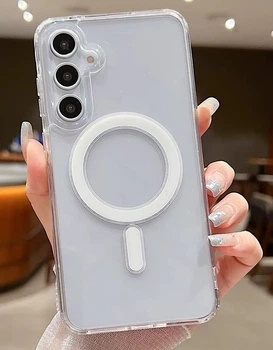 Чехол противоударный Clear Case Ultra Hybrid with MagSafe для Samsung Galaxy S25 FE (S731) Прозорий