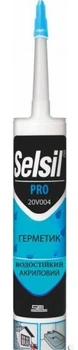 Герметик акриловый белый водостойкий 310 мл SELSIL PRO (20V004)