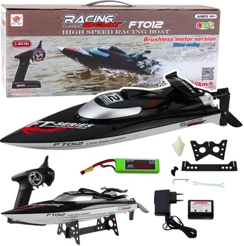 Motorówka zdalnie sterowana LeanToys FT012 Racing Boat Czarna 22950 (5905991052999)