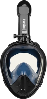 Маска для дайвінгу повнолицева Outtec Aqua Explorer Pro O-05318 зі складаною трубкою Чорна (5905399053529)