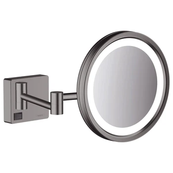 Дзеркало для гоління Hansgrohe AddStoris з LED освітленням, чорний матовий хром (41790340)