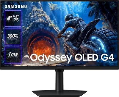 Монитор 27" Samsung Odyssey G4 (LS27HG400EIXUA) -- IPS Full HD / 300Гц / 1 мс (GTG) / 8-Bit / sRGB 99% / HDR10 / nVidia G-SYNC Compatible / AMD FreeSync Premium / Black Equalizer / Pivot
