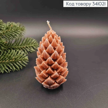 Свічка декоративна "Шишка", Коричневого кольору, 5*9см, JUNIOR CANDLE