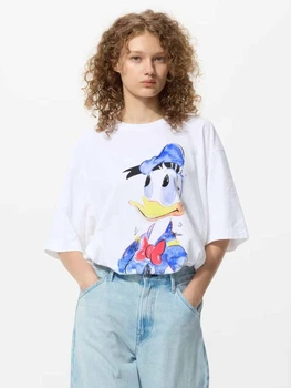 Футболка бавовняна оверсайз довга жіноча Uniqlo 792493802 XS Біла (1160647781)