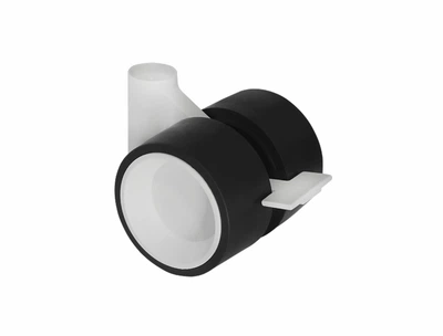 Мебельный ролик OgTM Formula 60 Nylon&nbsp;со стопором белый/черный