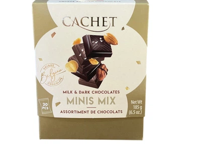 Шоколадні цукерки Cachet Minis MIX з молочного та чорного шоколаду 185 г (5412956121312)
