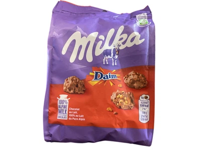 Цукерки Milka Daim Snax з молочного шоколаду та карамелі Daim 145 г (7622300567606)