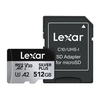 Карта пам'яті Lexar High-Performance Silver Plus microSDXC 512GB + адаптер (LMSSIPL512G-BNANG)