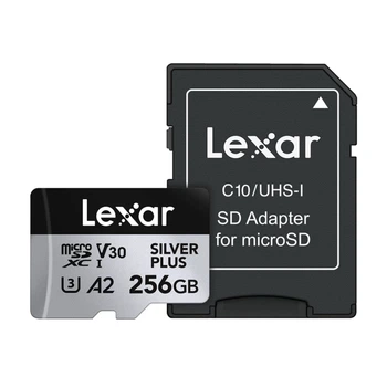 Карта памяти Lexar Silver Plus 256GB + адаптер (LMSSIPL256G-BNANG)