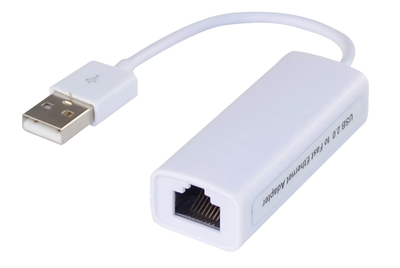 Карта адаптер сетевая с подключением по USB 2.0 чипом RTL8152B скоростью передачи данных 100 Мбит/с 65х20x15 мм (484115-Prob) Белая