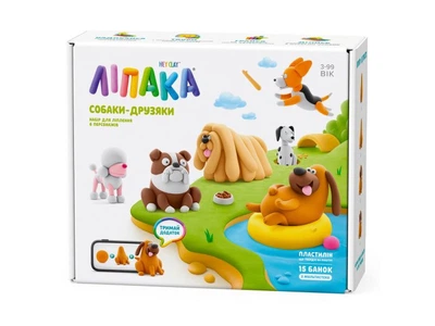 Меганабор пластилина самостоятельно твердеет Собаки-друзья, Lipaka, 15030-UA01