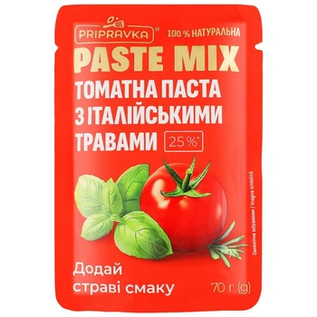 Паста томатная Pripravka Paste Mix с итальянскими травами 70 г