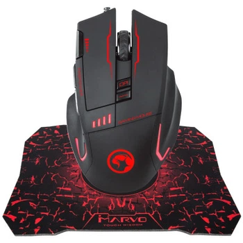 Мышка Marvo G909L USB з ігровою поверхнею G1 Black