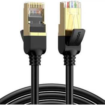 Патч-корд 15м, F/FTP cat 7 RJ-45 black Ugreen