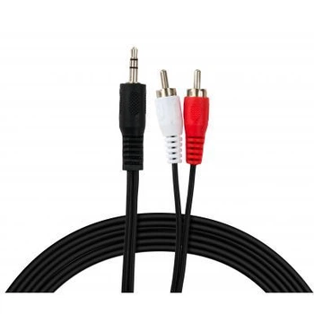 Кабель мультимедійний Jack 3.5mm male to 2xRCA 5.0m Vinga