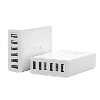 Сетевое зарядное устройство BlitzWolf BW-S15 60W 6xUSB-A White (BW-S15)