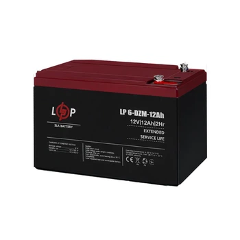 Тяговая аккумуляторная батарея AGM LogicPower LP 6-DZM-12 12V 12Ah М5