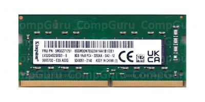 Оперативная память для ноутбука Kingston DDR4 8GB 3200MHz SO-DIMM 1Rx8 PC4-3200AA (LV32D4S2S8SD-8)