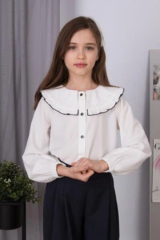 Блуза для девочки ТМ Mevis 5638 02 116 см молочный