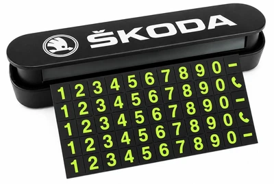 Парковочная табличка для SKODA с номером телефона