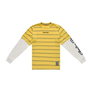 Джерси TLD SKYLINE FAKIE RIDE LS TEE; STRIPE [BUTTER] S