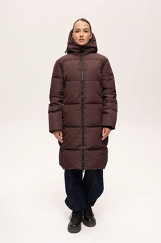 Удлиненная зимняя женская куртка Finn Flare 225502-EGG Down fill бордовая L