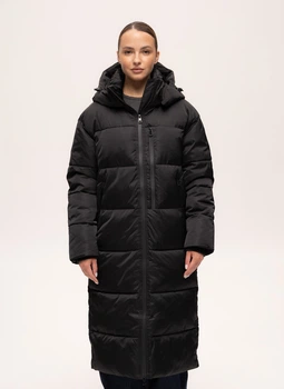 Довга зимова куртка жіноча Finn Flare 224501-BL чорна 2XL