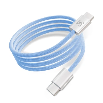 Кабель MAKE Type-C to Type-C PD 65W 1м Nylon Blue