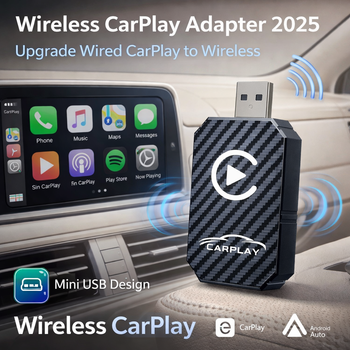 Беспроводной адаптер Apple CarPlay 2025 Mini USB-C/USB-A, Bluetooth, Plug&Play, для автомобилей с проводным CarPlay