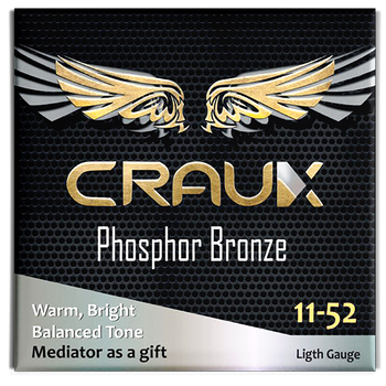 Струни для акустичної гітари Craux Strings (Калібр 11-52)