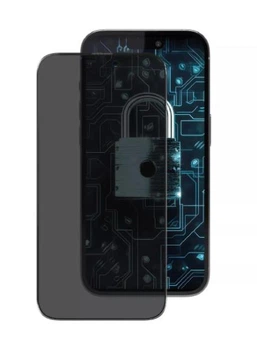 Защитное стекло Full Screen Антишпион с углом затемнения 26° с сеткой на динамике Proove Privacy 9Н iPhone 14 Pro Max/15 Plus/16 Plus