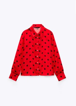 Блузка-рубашка Zara атласная S