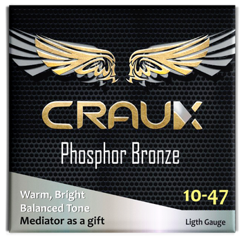 Струни для акустичної гітари Craux Strings (Калібр 10-47)
