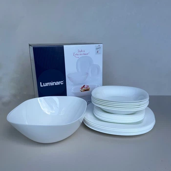 Сервіз столовий 19 предметів Luminarc Carine White V8304