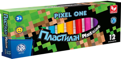 Пластилін восковий, 12 кольорів 150 г Pixel One 303221005 Школярик