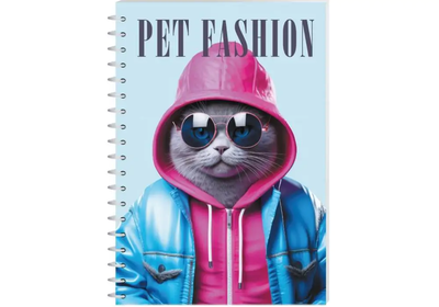 Блокнот А5, 80 сторінок в клітинку, пластикова обкладинка Pet Fashion E21958-06 Economix