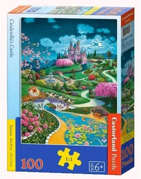 Картонный пазл Castorland 100 элементов «Замок Золушки» для детей от 6 лет, 40×29 см (B-111282)