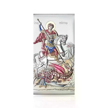 Серебряная икона Святой Георгий Победоносец Valenti 18033 3XLCOL